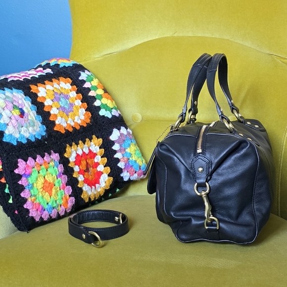 Black Coach Campbell Satchel w/ Gold Hardware (24690) - Picture 4 of 7